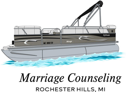 Custom boat drawing line art personalized illustration boat artwork