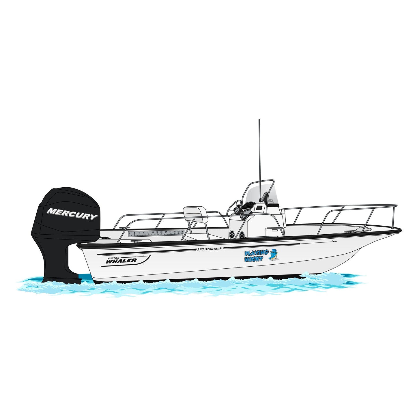 Custom boat drawing line art personalized illustration boat artwork