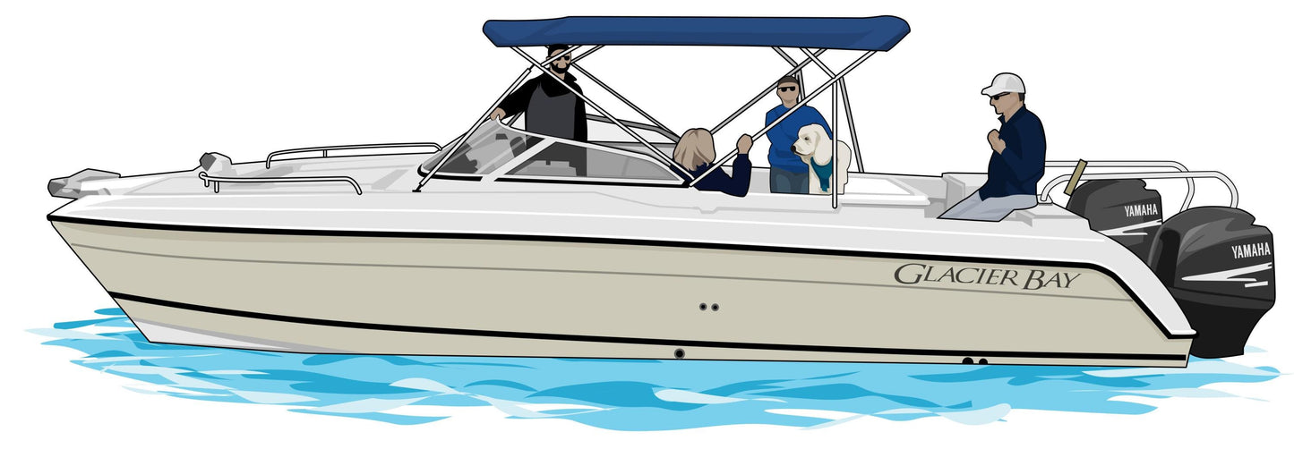 Custom Boat Drawing Artwork • Personalized Boat Illustration • Nautical Art Gift