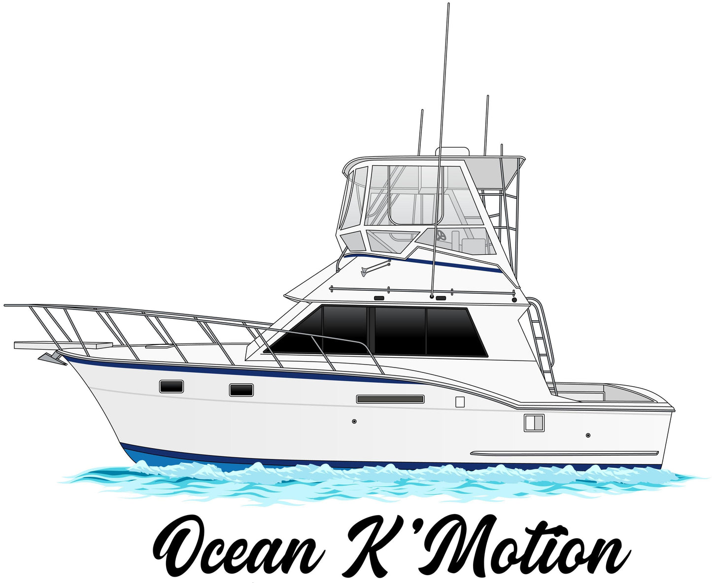 Custom Boat Drawing Artwork • Personalized Boat Illustration • Nautical Art Gift