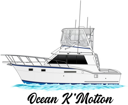 Custom Boat Drawing Artwork • Personalized Boat Illustration • Nautical Art Gift