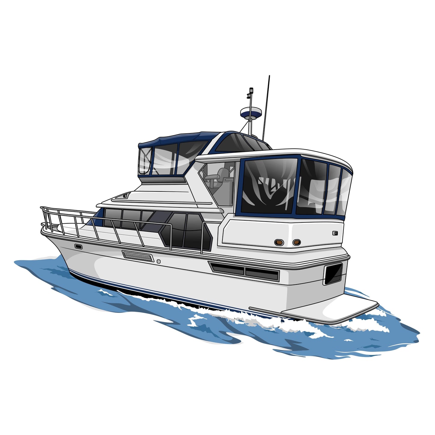 Custom Boat Drawing Artwork • Personalized Boat Illustration • Nautical Art Gift