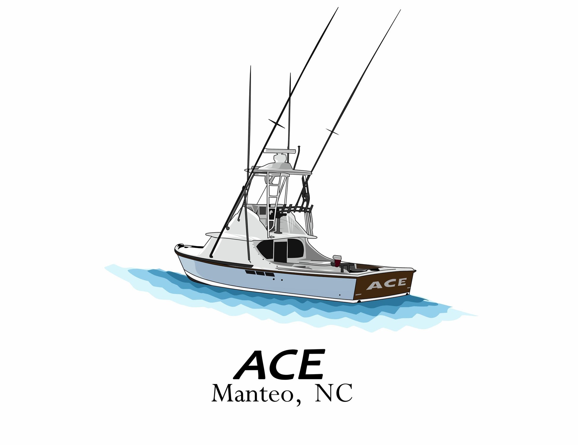 Custom Boat Design Add On Personalized Boat Illustration Digital Drawing Artwork for Shirt Orders Fishing Boat Yacht Pontoon Catamaran
