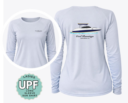 Custom Boat Shirt Ladies UPF 50+ Sun Shirt Long Sleeve Womens Boating Shirt Personalized Fishing Shirt UV Protection Top