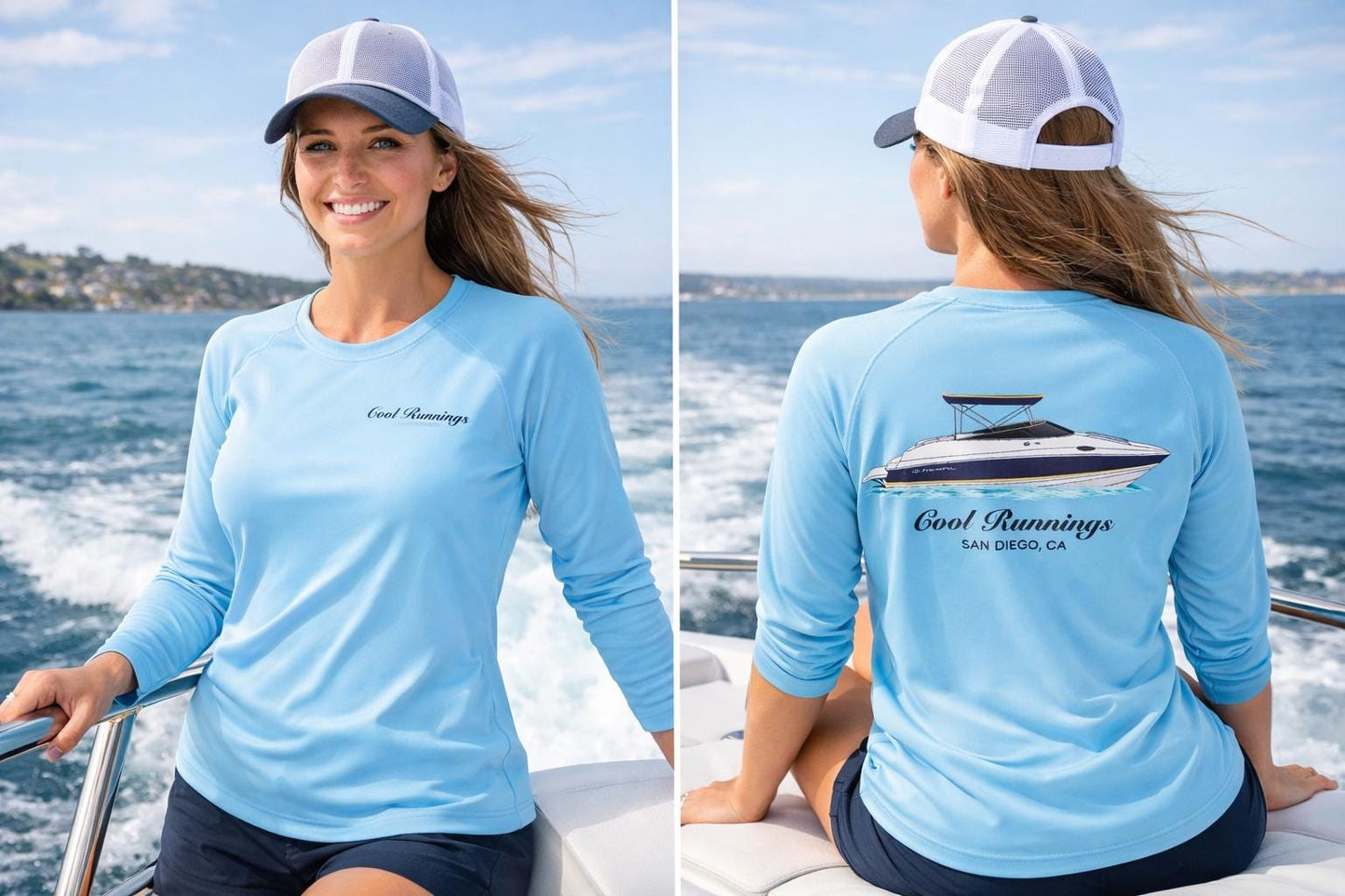 Custom Boat Shirt Ladies UPF 50+ Sun Shirt Long Sleeve Womens Boating Shirt Personalized Fishing Shirt UV Protection Top