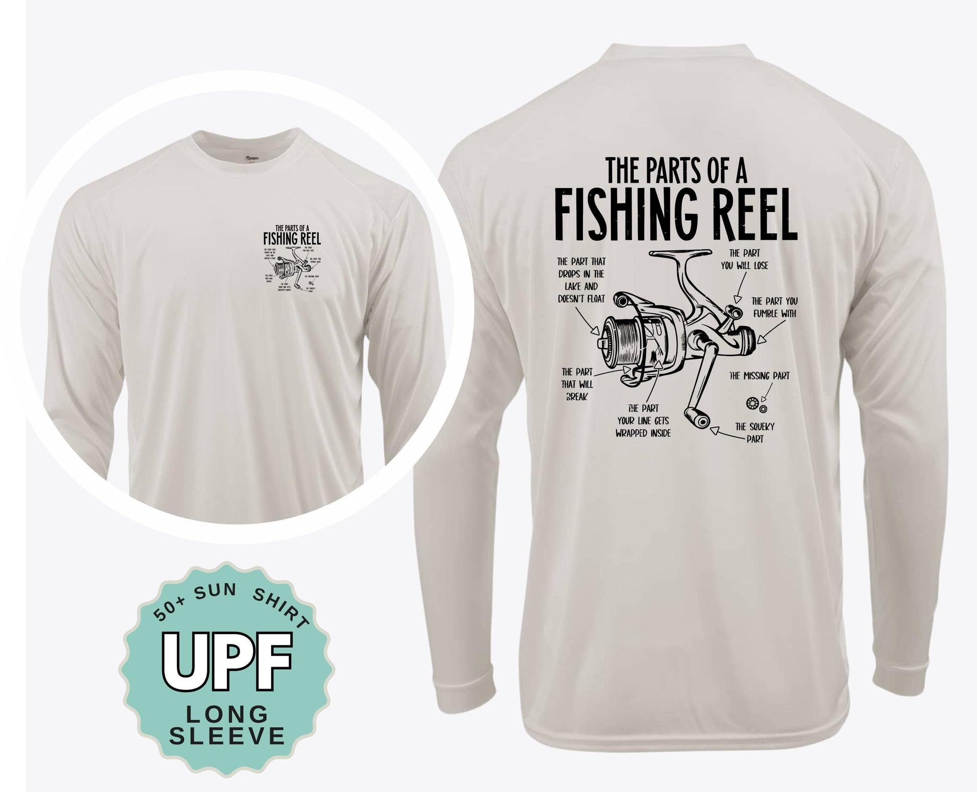 parts of a fishing reel upf 50 sun shirt funny fishing shirt mens long sleeve uv protection shirt moisture wicking performance boat tee