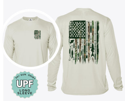 american flag fishing shirt upf 50 sun protection shirt mens long sleeve uv shirt patriotic fishing tee moisture wicking performance top