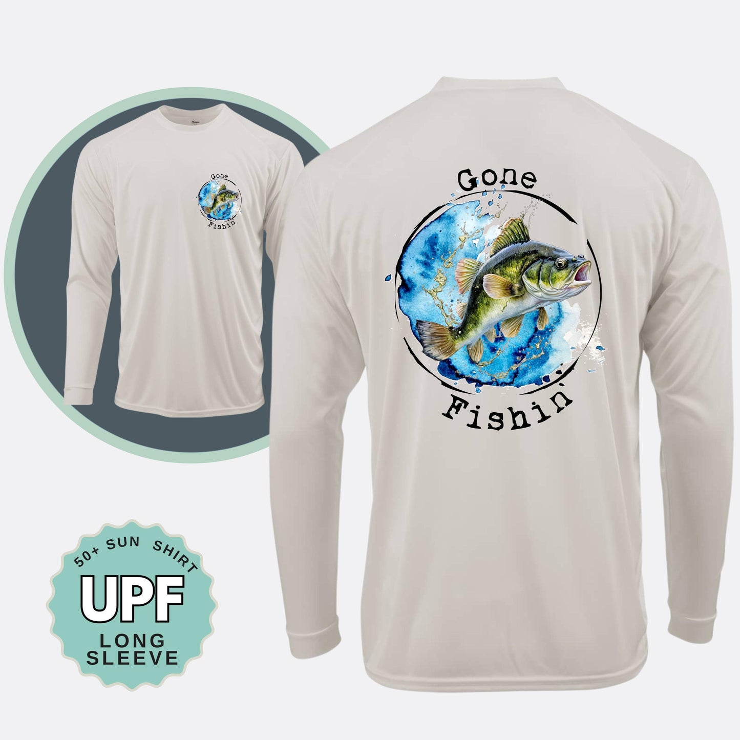 UPF50+ Fishing Sun Shirt: Long Sleeve Moisture-Wicking Top