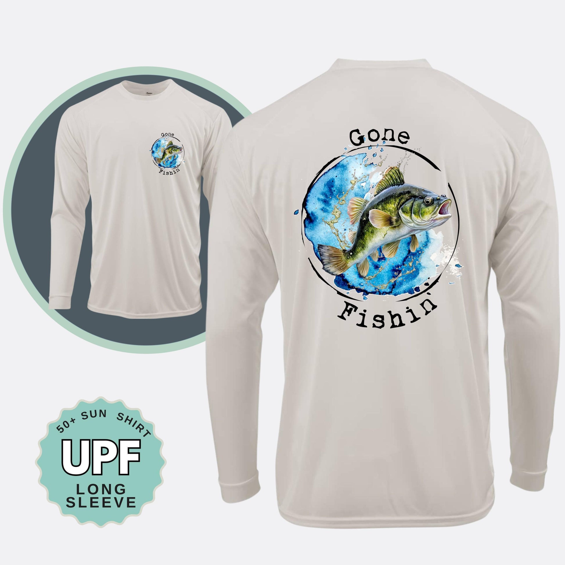 UPF50+ Fishing Sun Shirt: Long Sleeve Moisture-Wicking Top