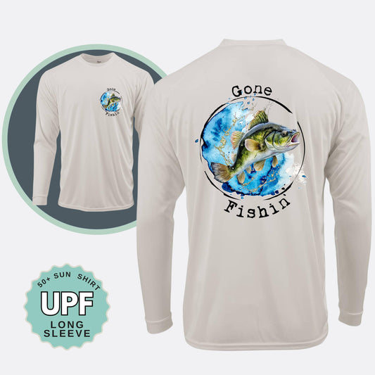 UPF50+ Fishing Sun Shirt: Long Sleeve Moisture-Wicking Top