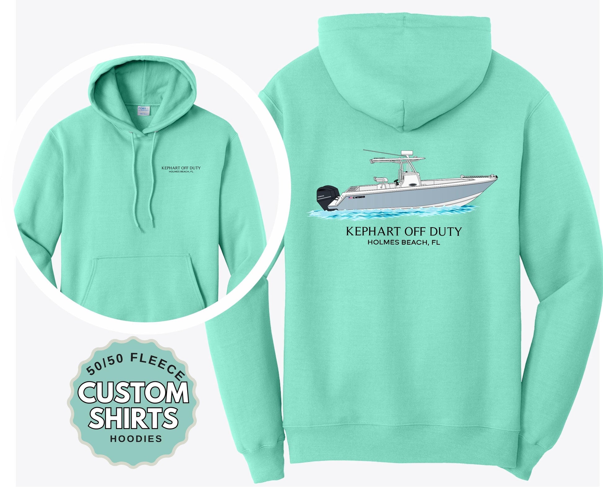 Custom Boat Hoodie Personalized Boat Name Logo
