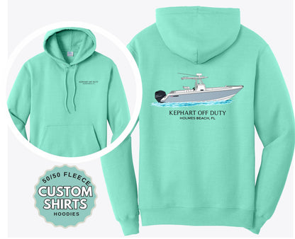 Custom Boat Hoodie Personalized Boat Name Logo