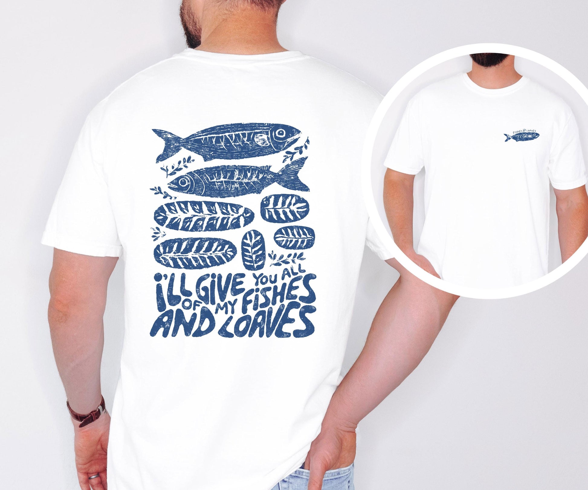 Fishes and Loaves Christian Mens T-shirt