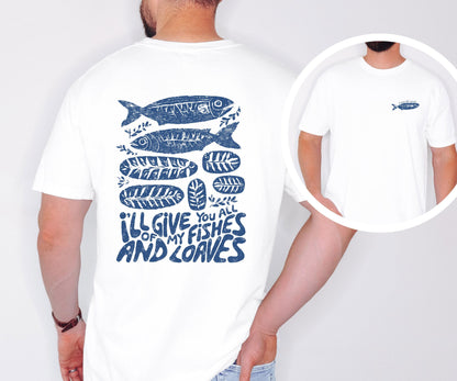 Fishes and Loaves Christian Mens T-shirt