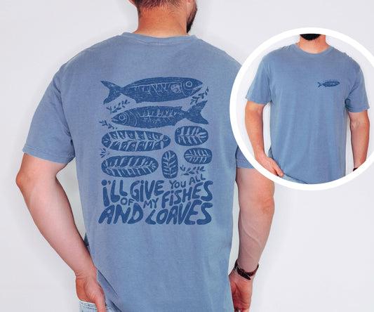 Fishes and Loaves Christian Mens T-shirt