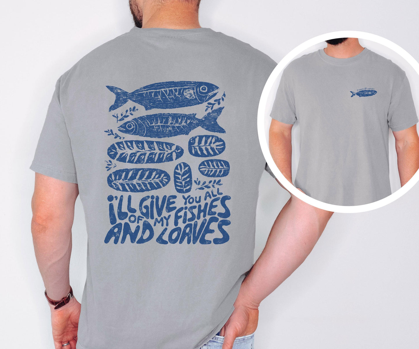 Fishes and Loaves Christian Mens T-shirt