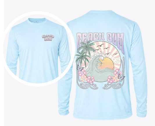 Girls Trip 2026 UPF 50 Crew Neck Sun Shirt Vacation Beach Shirt
