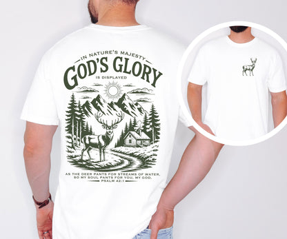 Christian Deer Shirt – Psalm 42:1 Nature Scene Comfort Colors Tee