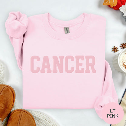 PINK Cancer Zodiac Puff Print Sweatshirt T-shirt Hoodie Birthday Astrology Top
