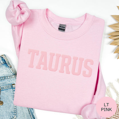 Taurus Puff Zodiac Puff Print Birthday Horoscope Sweatshirt