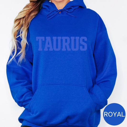 ROYAL Taurus Zodiac Puff Print Sweatshirt T-shirt Hoodie Birthday Astrology Top