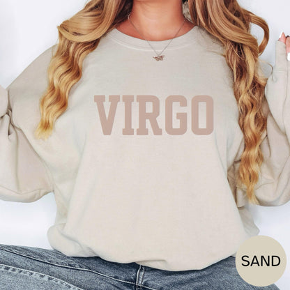 SAND Virgo Zodiac Puff Print Sweatshirt T-shirt Hoodie Birthday Astrology Top