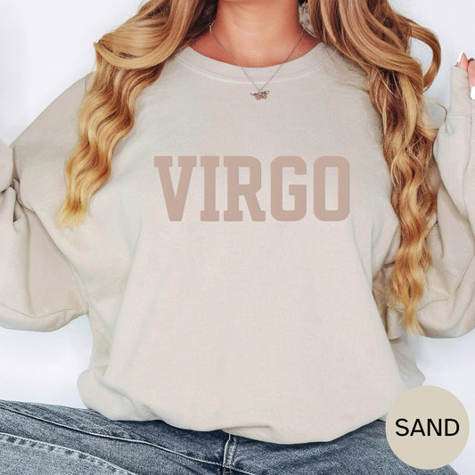 SAND Virgo Zodiac Puff Print Sweatshirt T-shirt Hoodie Birthday Astrology Top