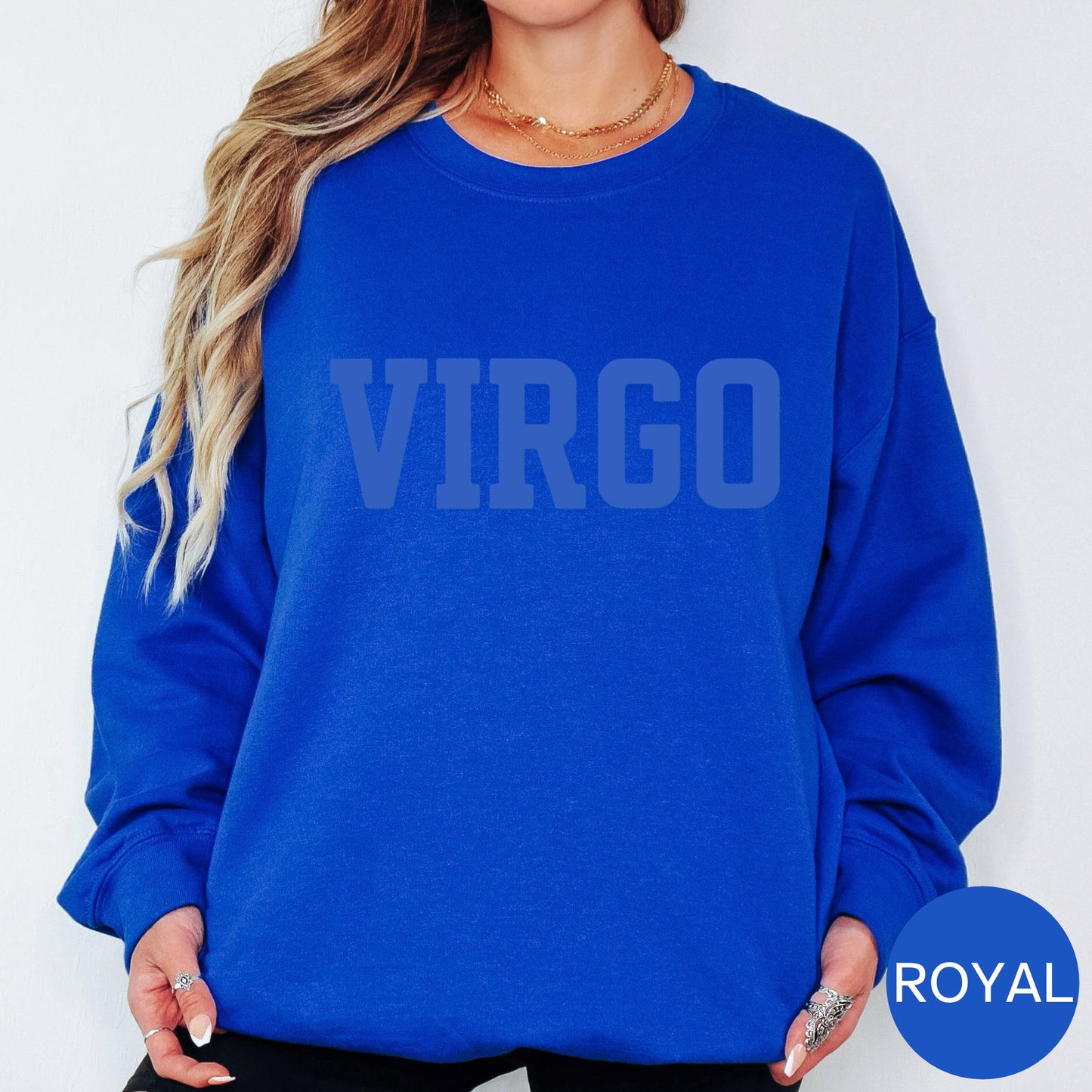 VIRGO Zodiac Puff Print SWEATSHIRT Birthday Horoscope