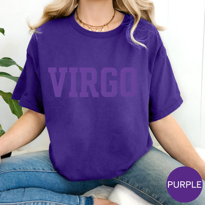 VIRGO Zodiac Puff Print T-SHIRT Birthday Horoscope Gift
