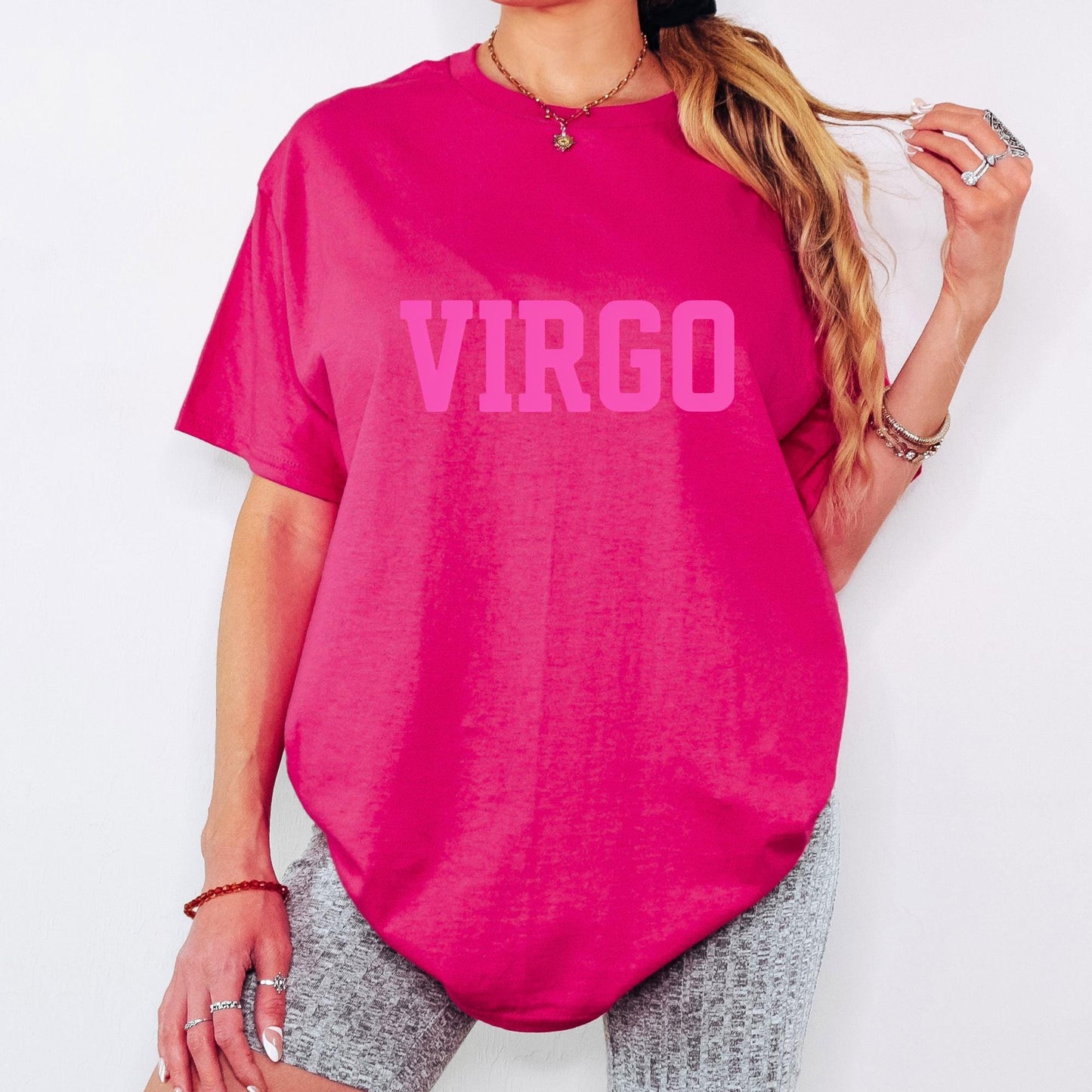 VIRGO Zodiac Puff Print T-SHIRT Birthday Horoscope Gift