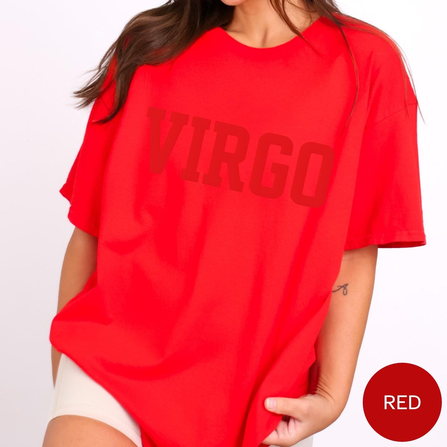 VIRGO Zodiac Puff Print T-SHIRT Birthday Horoscope Gift