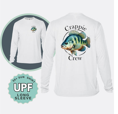 Crappie Crew Fishing Sunshirt: UPF 50+ Moisture Wicking Long Sleeve Tee
