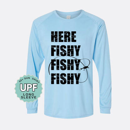 Fishy Sunshirt: UPF 50+ Moisture Wicking Long Sleeve Tee