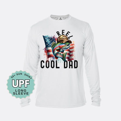 Fishing Sun Shirt - Reel Cool Dad Wet Shirt, UPF 50+ Protection, Fishing Long Sleeve Top for Dad, Father’s Day Sun Shirt, Gift for Dad