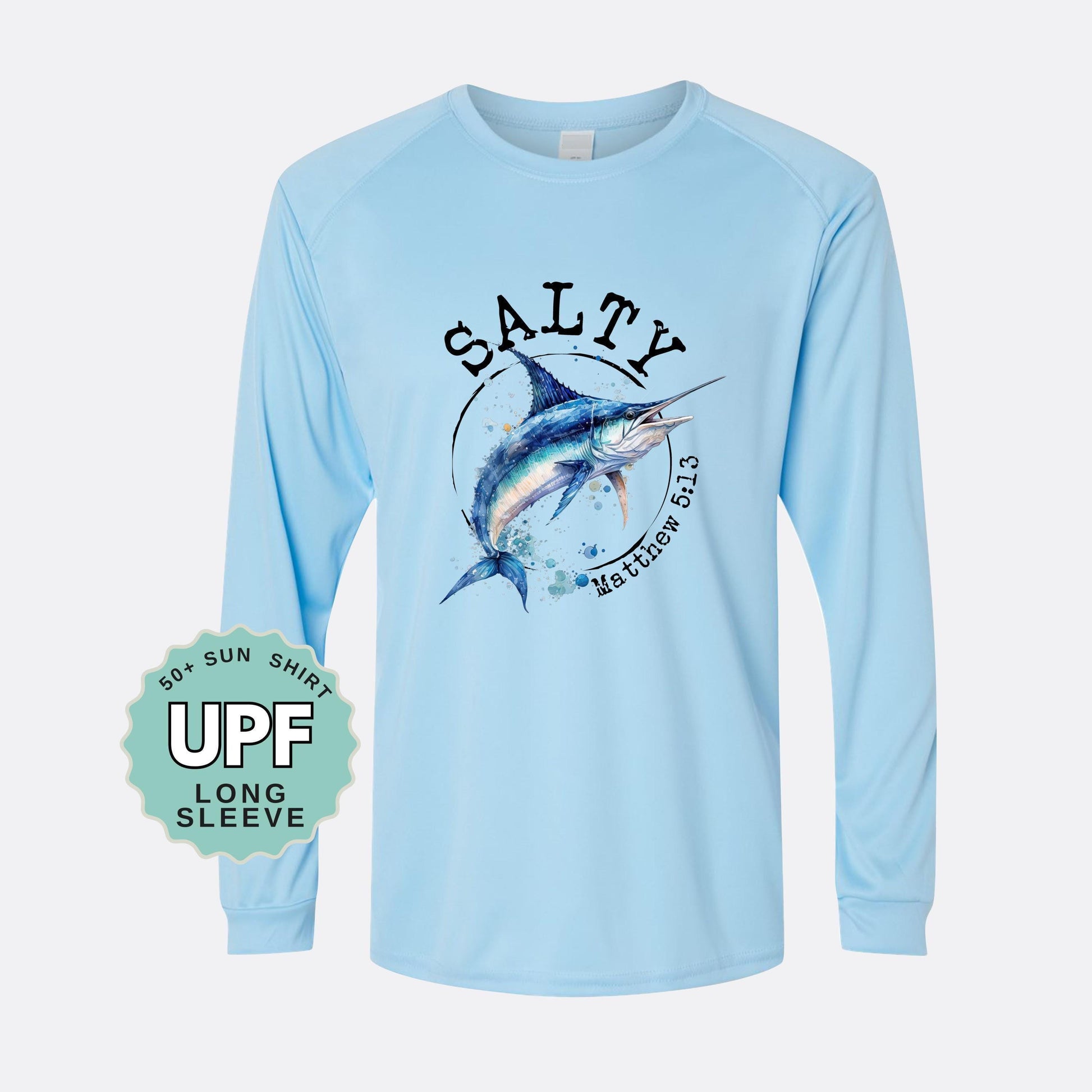 Christian Fishing Shirt: UPF 50+ Sun Protection, Bible Verse Design
