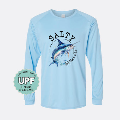 Christian Fishing Shirt: UPF 50+ Sun Protection, Bible Verse Design