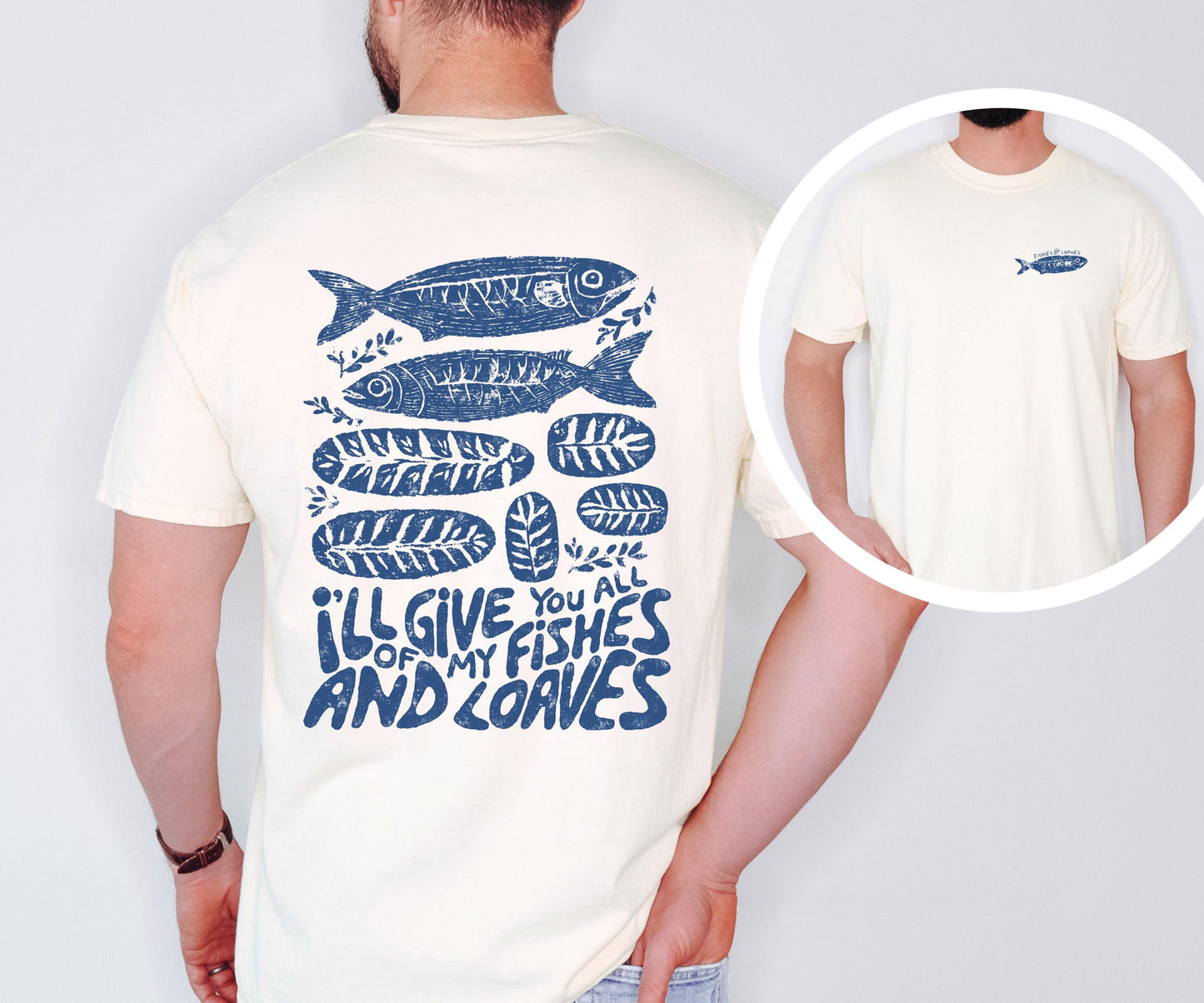 Fishes and Loaves Christian Mens T-shirt