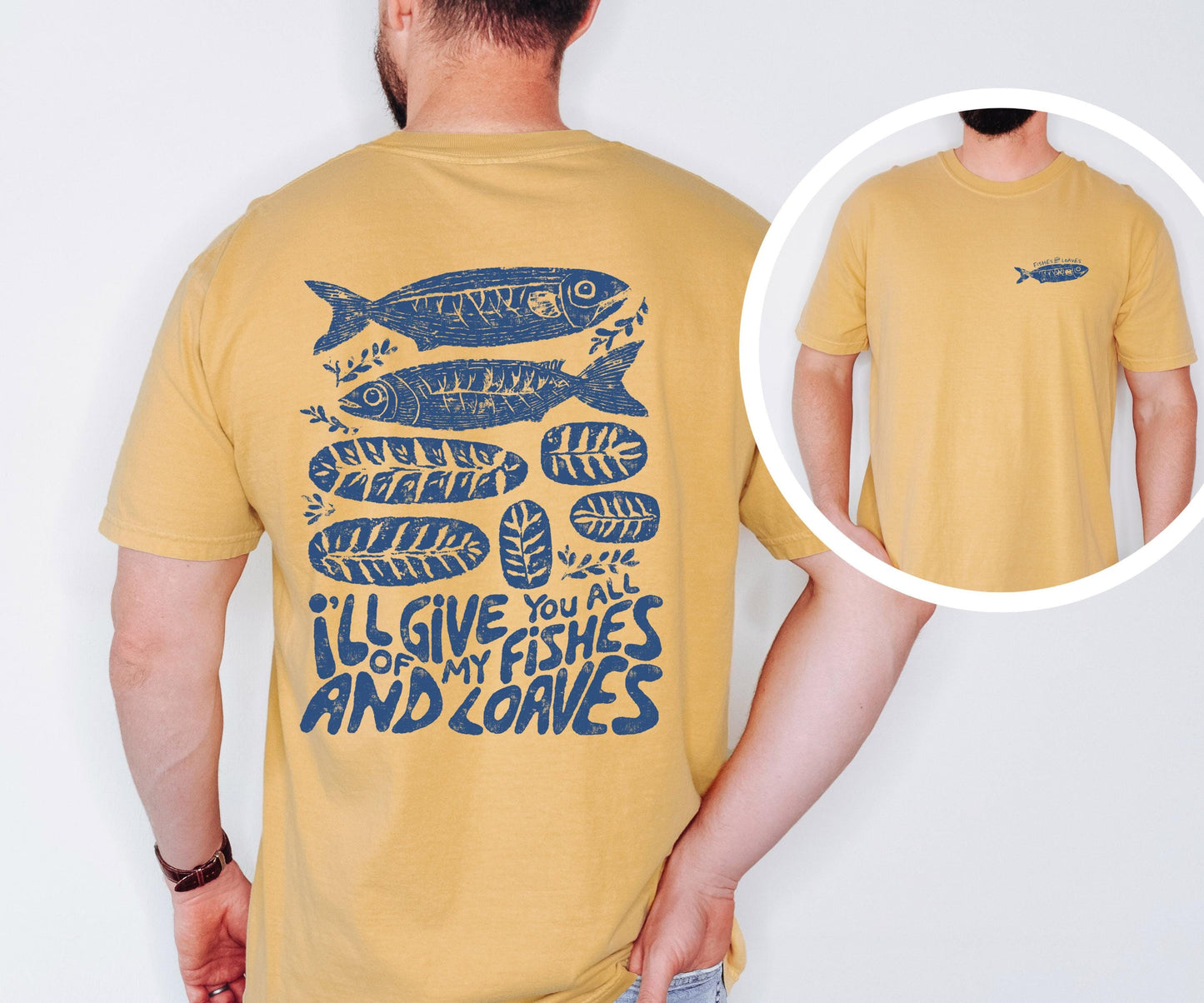 Fishes and Loaves Christian Mens T-shirt