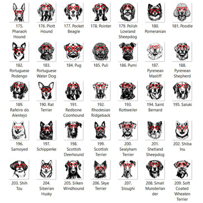 Valentine Dog Heart Glasses You Choose Graphic T-shirt or Sweatshirt