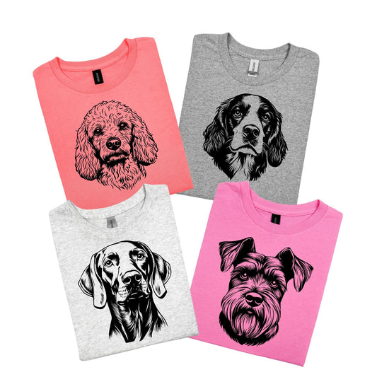 Dog Outline You Choose P-Y Graphic T-shirt or Sweatshirt
