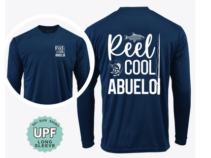 Reel Cool ABEULO Fishing Shirt for Grandpa UPF 50 Long Sleeve Shirt Custom Sun Protection Shirt for Outdoor Granddad Fishing Shirt