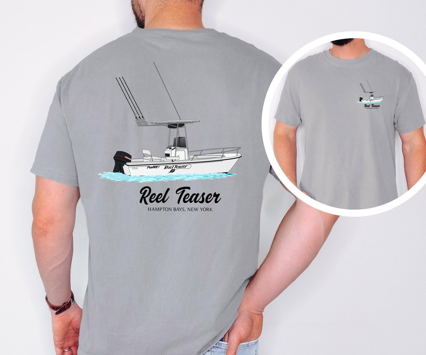 Personalized Boat Shirt Add Your Boat Image Custom Boating Tee Boat Owner Gift Idea Marina Lake Life Shirt
