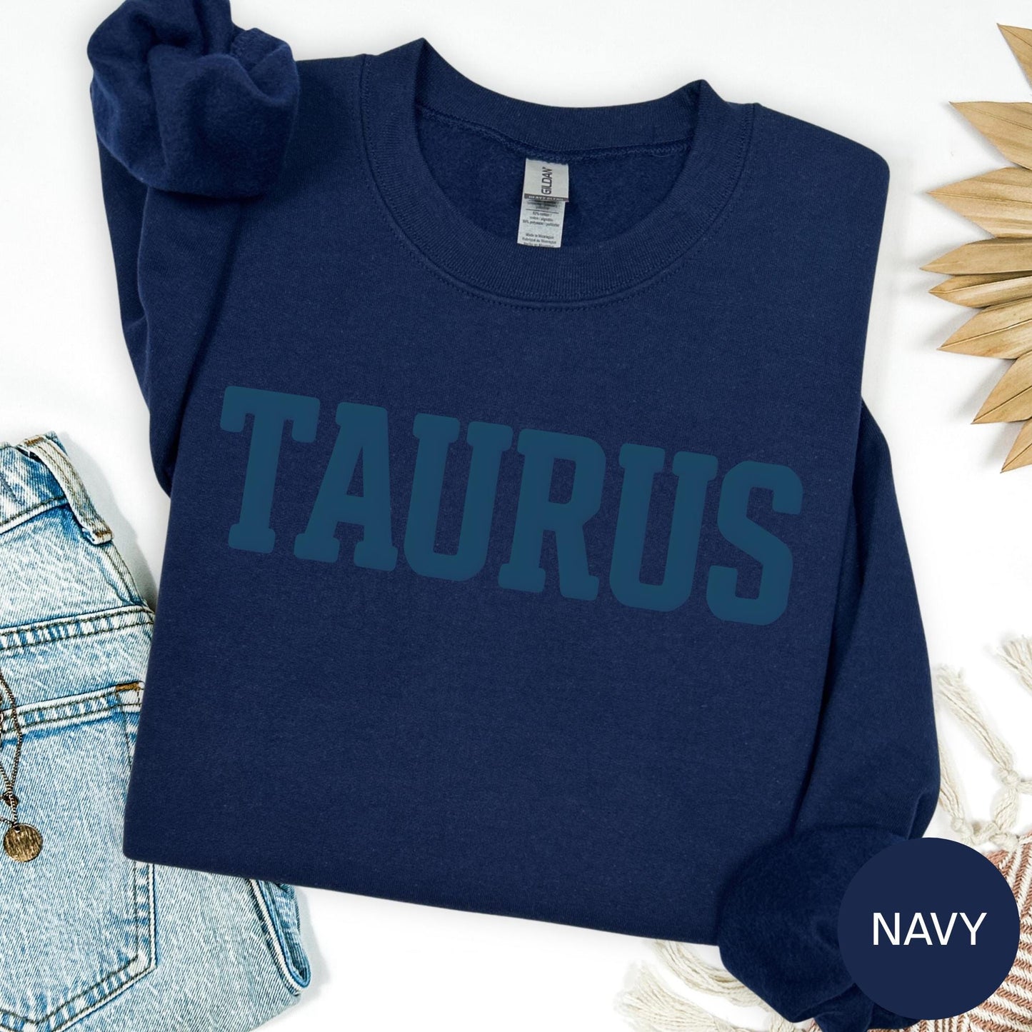 Taurus Puff Zodiac Puff Print Birthday Horoscope Sweatshirt