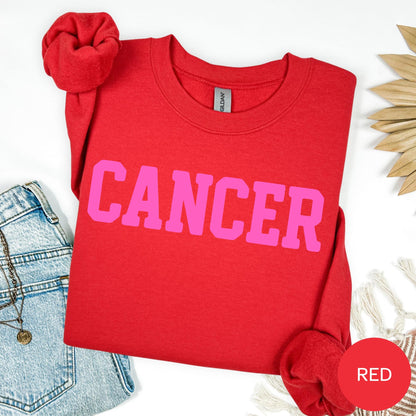 CANCER Zodiac Puff Print SWEATSHIRT Birthday Horoscope