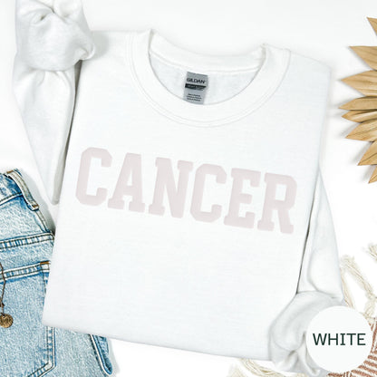 CANCER Zodiac Puff Print SWEATSHIRT Birthday Horoscope