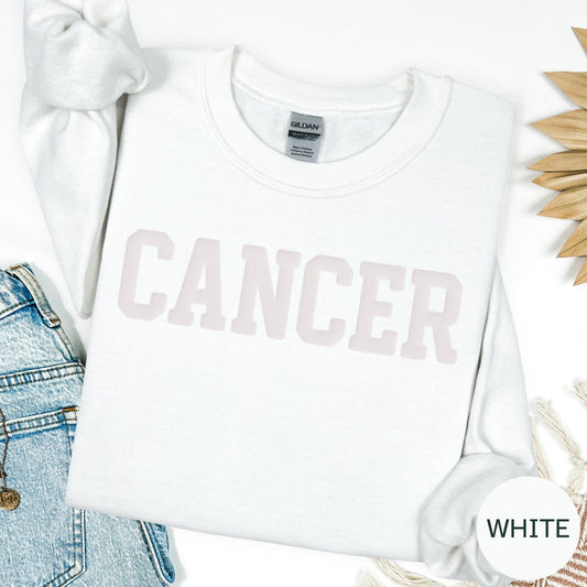 CANCER Zodiac Puff Print SWEATSHIRT Birthday Horoscope
