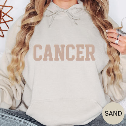 CANCER Zodiac Puff Print HOODIE Birthday Horoscope