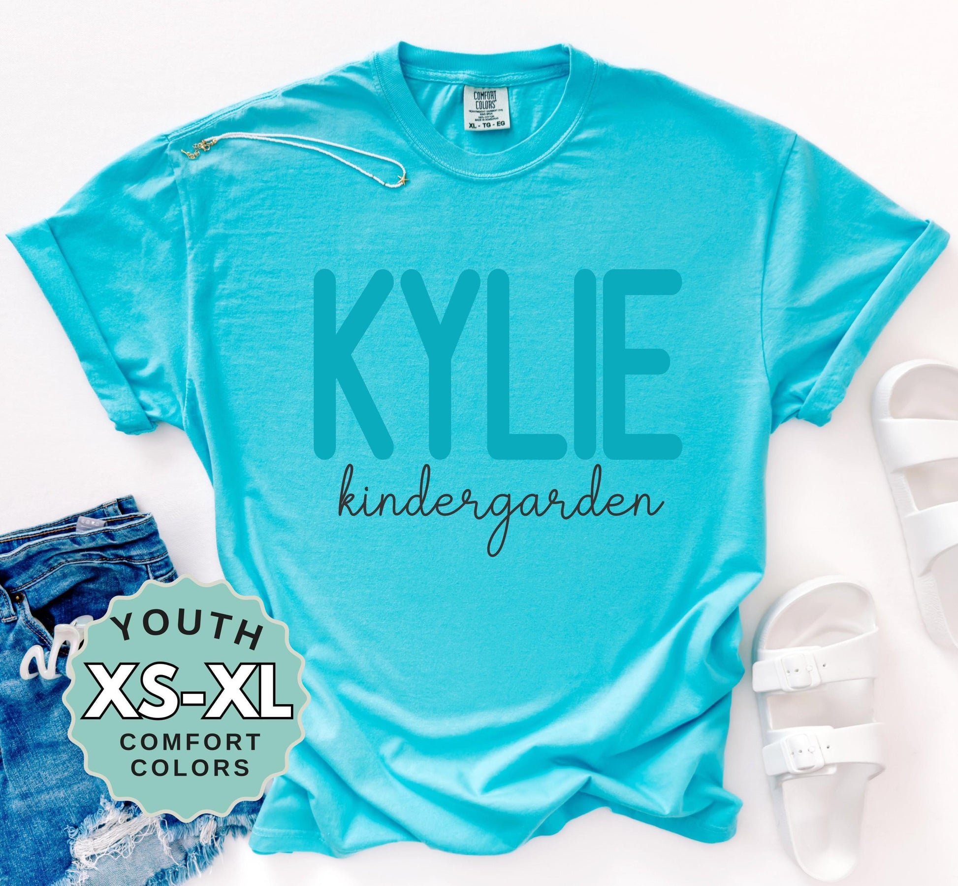Personalized Kindergarten Shirt: First Day of School Outfit, Comfort Colors Tee