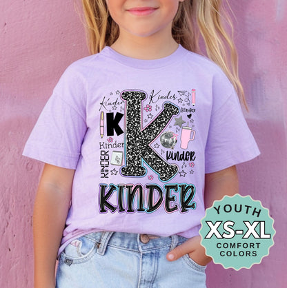 Kindergarten T-Shirt for Girls: Back to School Tee