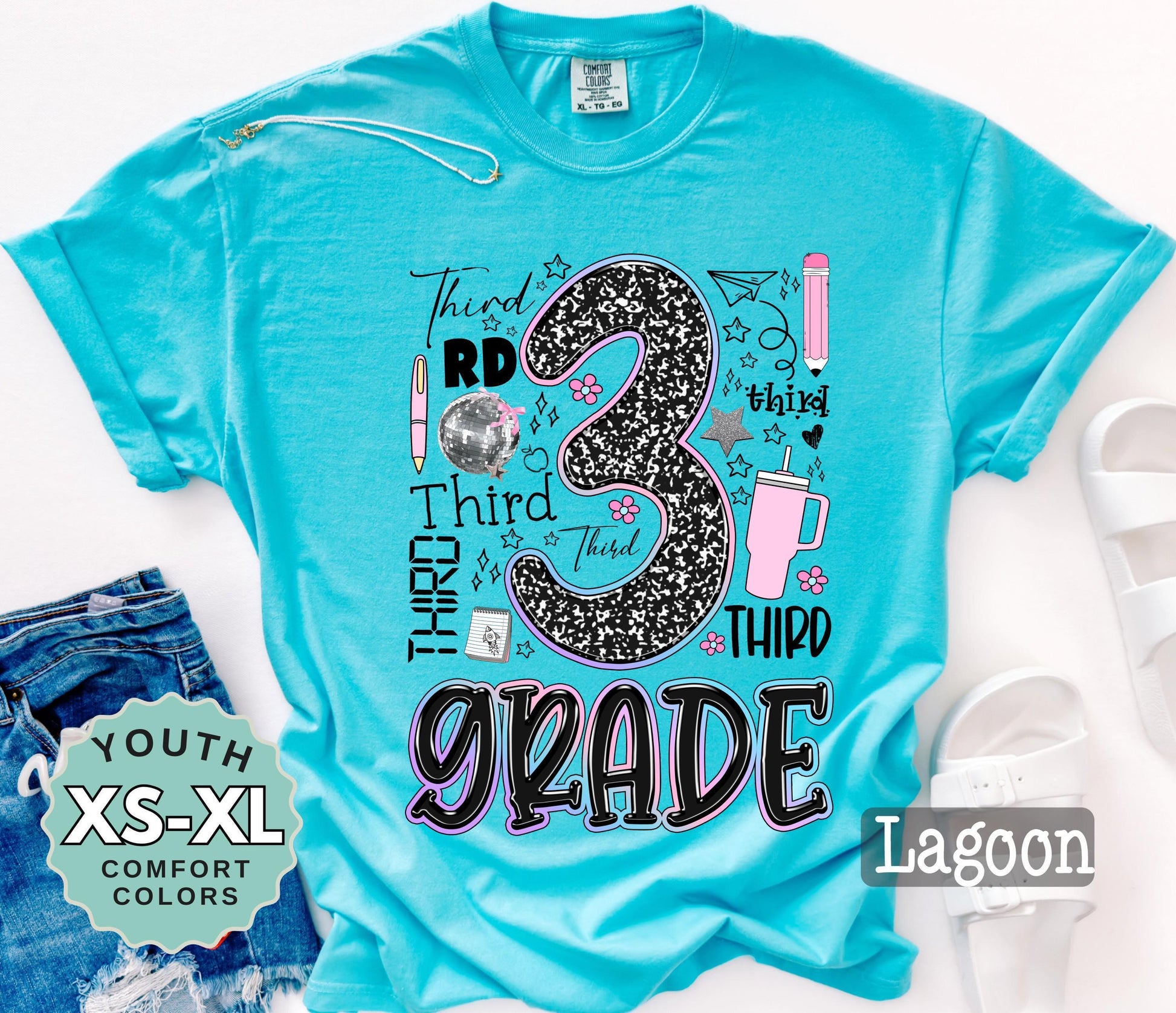Third Grade Back to School Shirt: Comfort Colors Tee